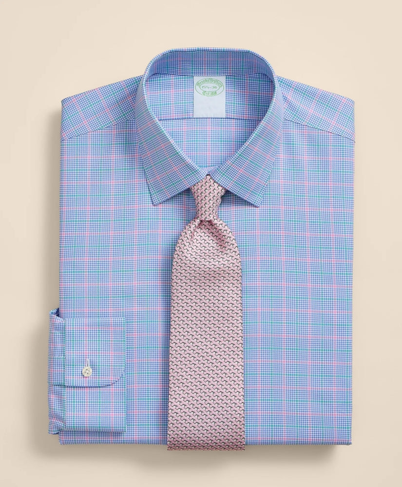 Brooks Brothers Explorer Collection Non-Iron Twill Ainsley Collar, Check Dress Shirt / Brooks Brothers Men