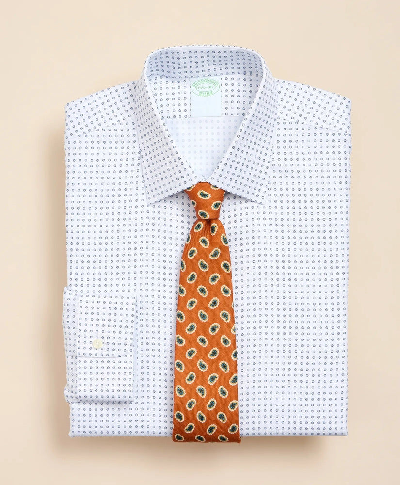 Brooks Brothers Explorer Collection Non-Iron Twill Ainsley Collar, Geo Dot Dress Shirt / Brooks Brothers Men