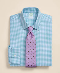 Brooks Brothers Explorer Collection Non-Iron Twill Ainsley Collar, Mini-Check Dress Shirt / Brooks Brothers Men