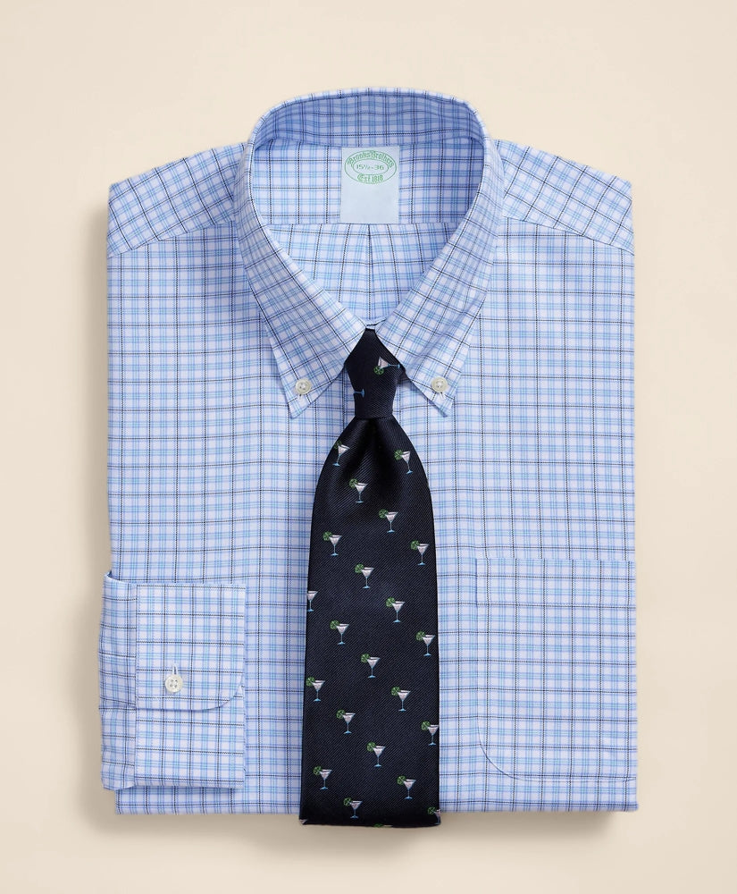 Brooks Brothers Explorer Collection Non-Iron Twill Button-Down Collar, Check Dress Shirt / Brooks Brothers Men