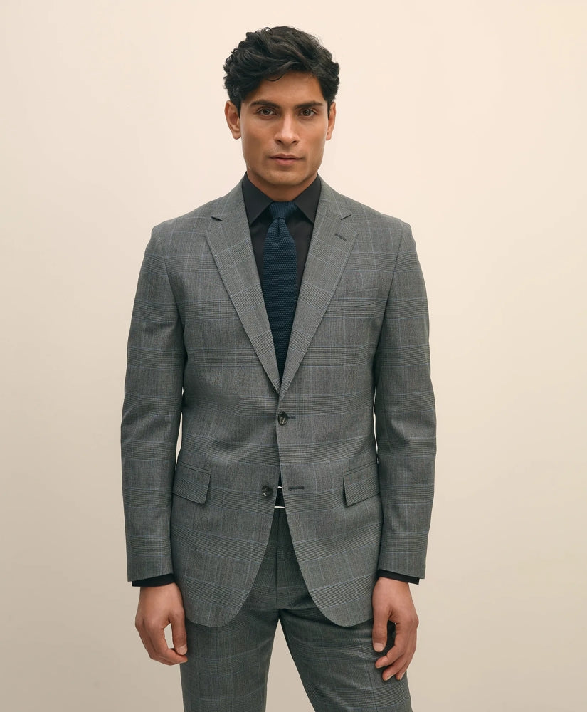 Brooks Brothers Explorer Collection Slim Fit Wool Check Suit Jacket / Brooks Brothers Sale