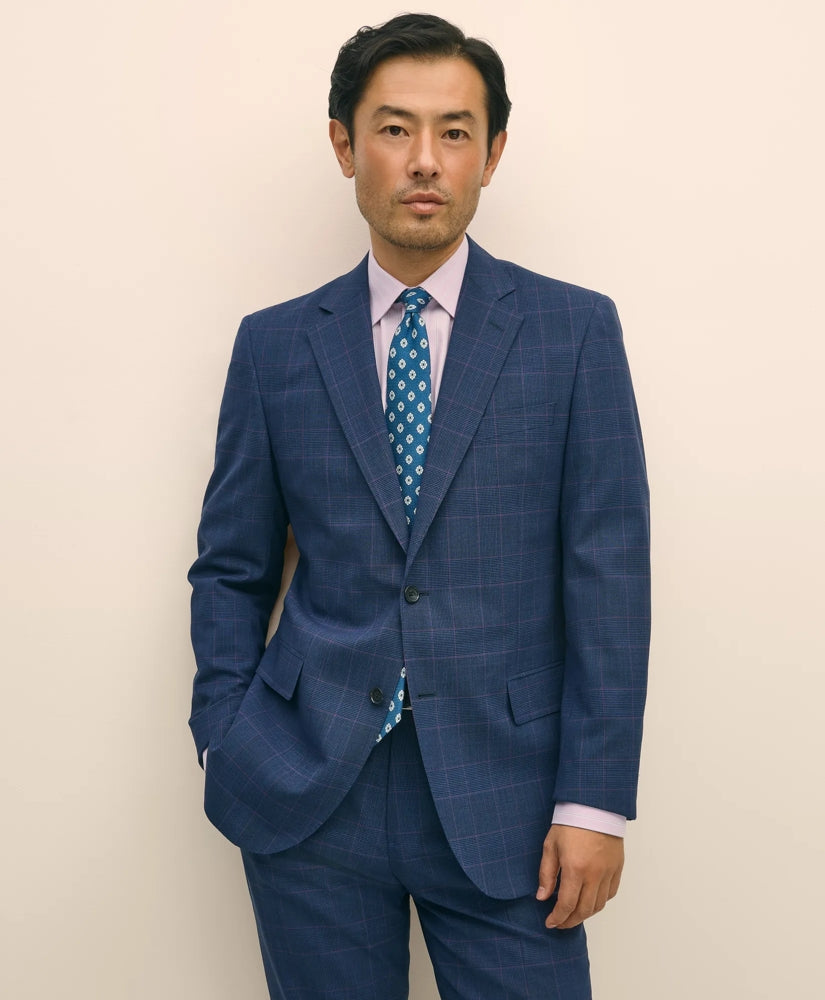 Brooks Brothers Explorer Collection Slim Fit Wool Check Suit Jacket / Brooks Brothers Sale