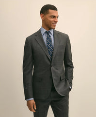 Brooks Brothers Explorer Collection Slim Fit Wool Overcheck Suit Jacket / Brooks Brothers Sale