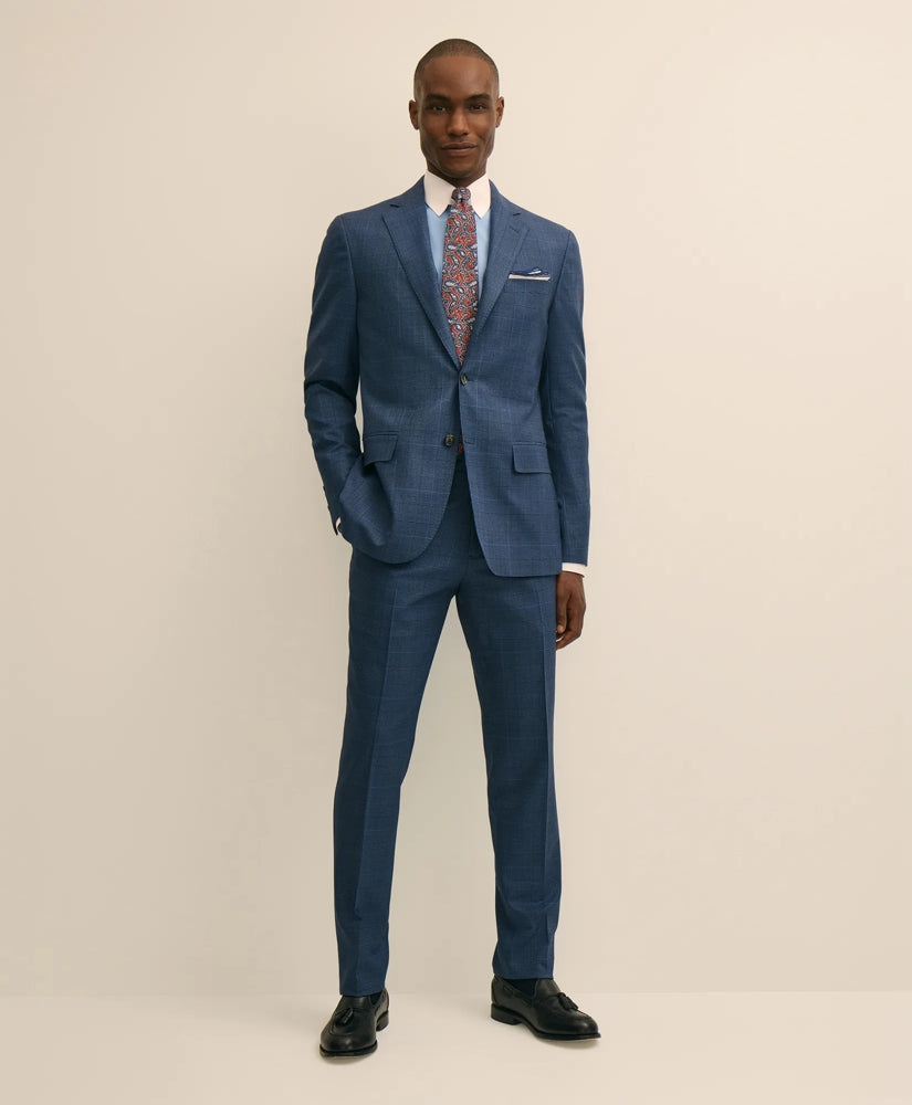 Brooks Brothers Explorer Collection Slim Fit Wool Overcheck Suit Pants / Brooks Brothers Men