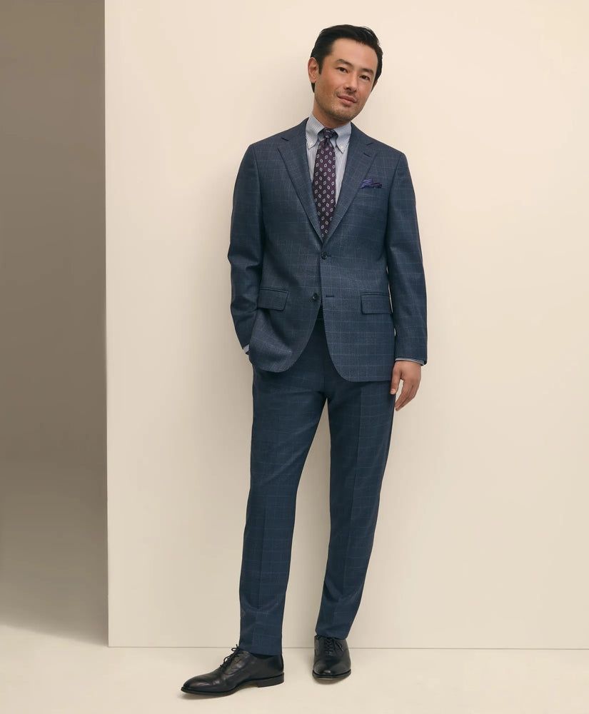 Brooks Brothers Explorer Collection Slim Fit Wool Overcheck Suit Pants / Brooks Brothers Sale