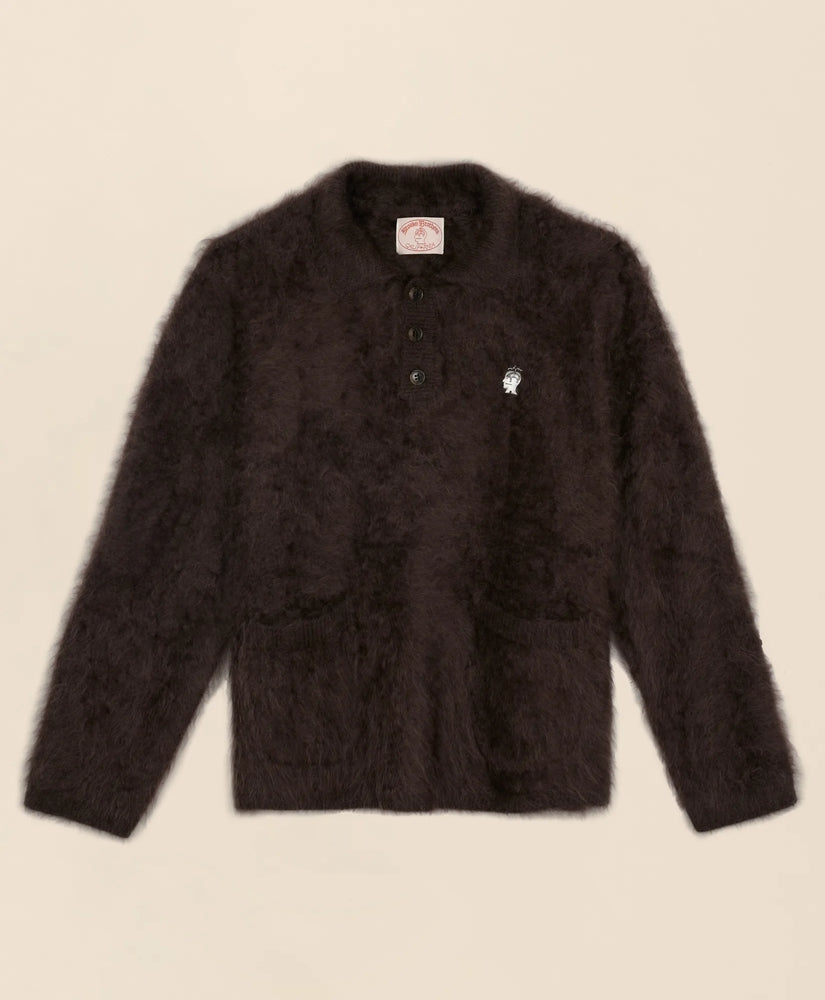 Brooks Brothers x Brain Dead Brushed Cashmere Embroidered Emblem Polo Sweater / Brooks Brothers Men
