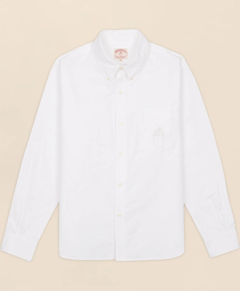 Brooks Brothers x Brain Dead Cotton Embroidered Oxford Button-Down Collar, Sport Shirt / Brooks Brothers Men