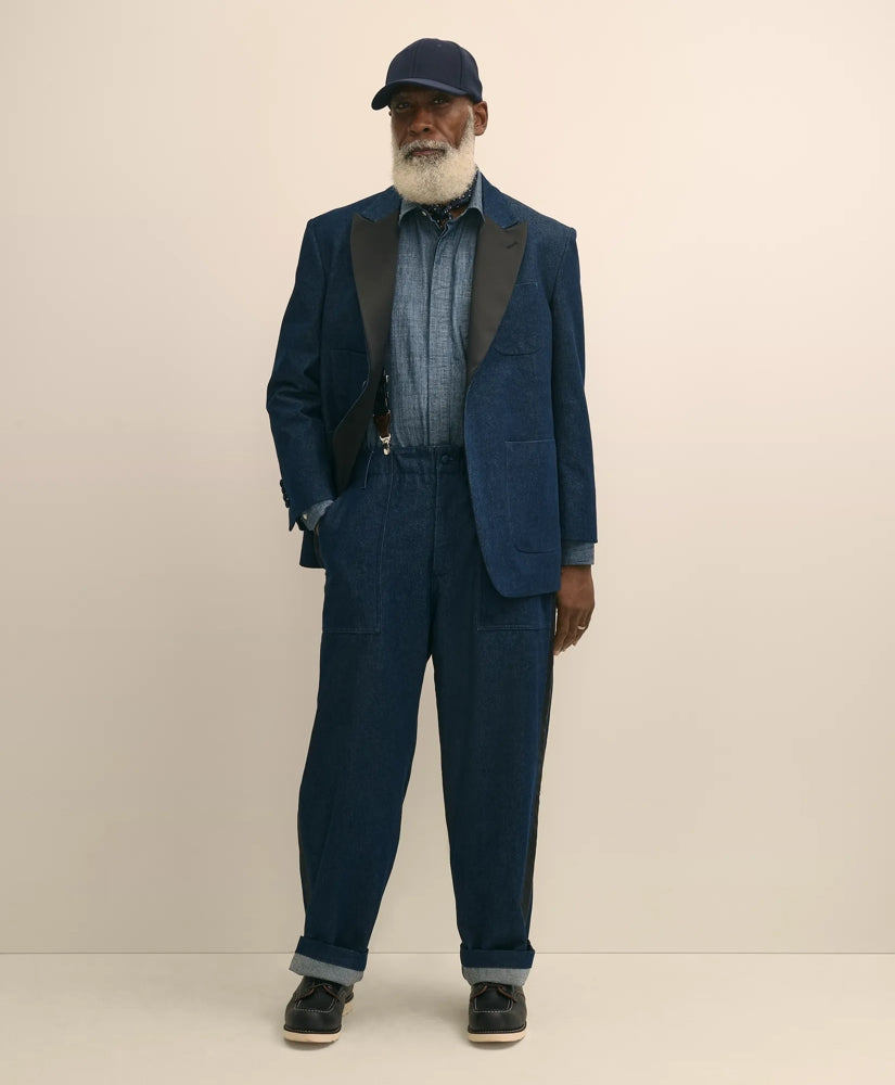 Brooks Brothers X Engineered Garments Cotton Denim Oversized Dinner Jacket / Brooks Brothers Tailored
