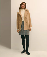 Brushed Wool Peacoat with Throat Latch / Brooks Brothers Sale