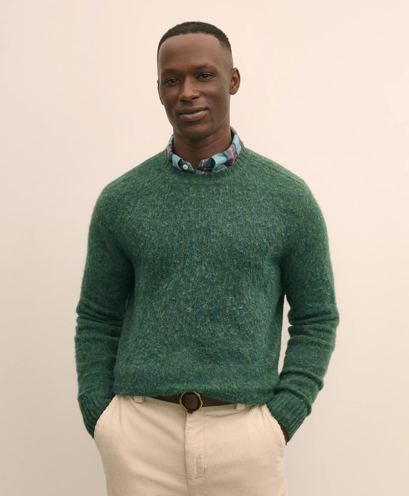 Brushed Wool Crewneck Sweater / Brooks Brothers Tailored