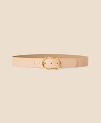 B-Low the Belt Gold-Tone & Leather Twisted Buckle Belt / Brooks Brothers Women