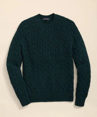 Cable Crewneck Sweater in Shetland Wool / Brooks Brothers Sale
