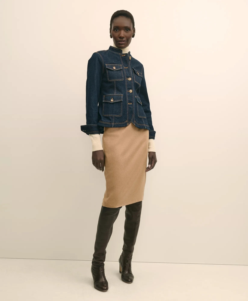 Camel Hair Pencil Skirt / Brooks Brothers Women