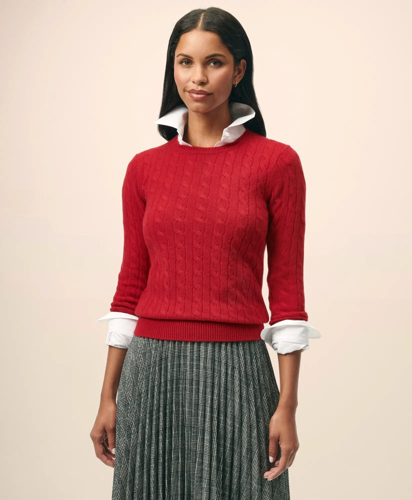 Cashmere Cable Crewneck Sweater / Brooks Brothers Women
