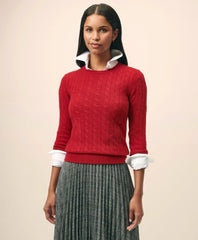 Cashmere Cable Crewneck Sweater / Brooks Brothers Women