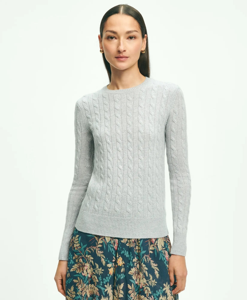 Cashmere Cable Crewneck Sweater / Brooks Brothers Sale