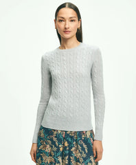 Cashmere Cable Crewneck Sweater / Brooks Brothers Sale
