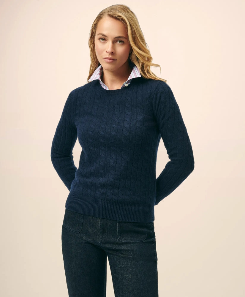Cashmere Cable Crewneck Sweater / Brooks Brothers Women