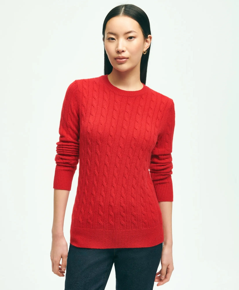 Cashmere Cable Crewneck Sweater / Brooks Brothers Sale