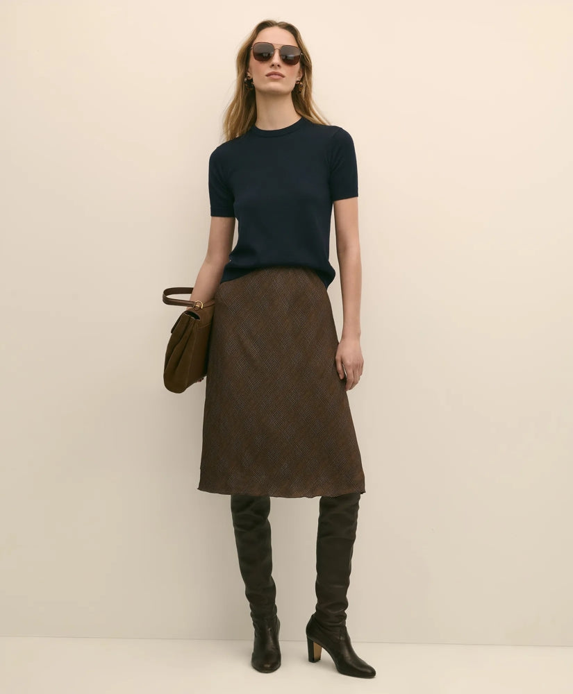 Chiffon Plaid Skirt / Brooks Brothers Sale