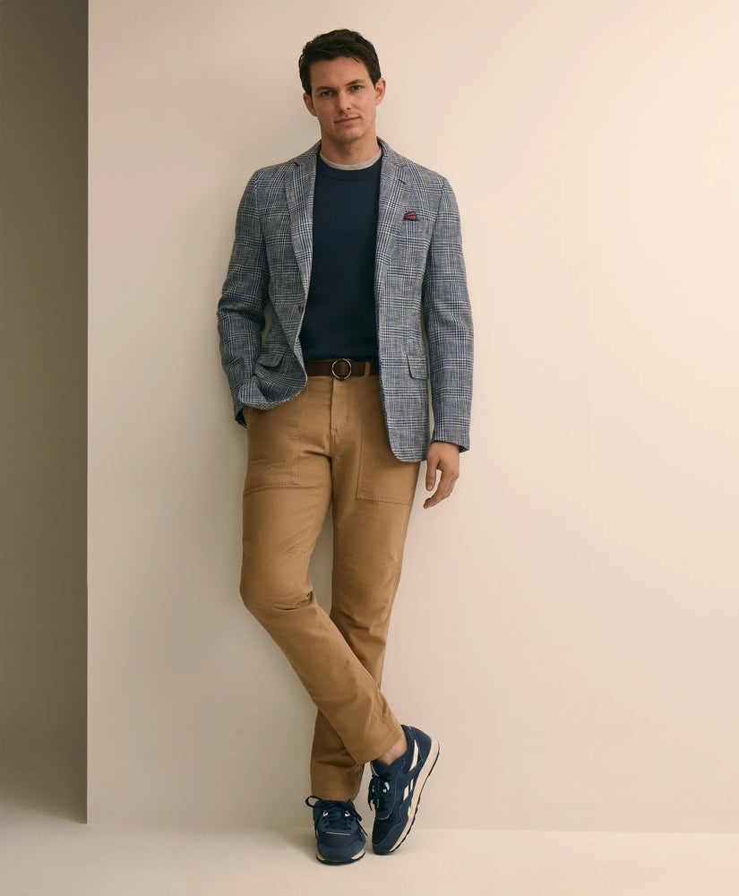 Classic Fit Cotton-Linen-Wool Hopsack Sport Coat / Brooks Brothers Men