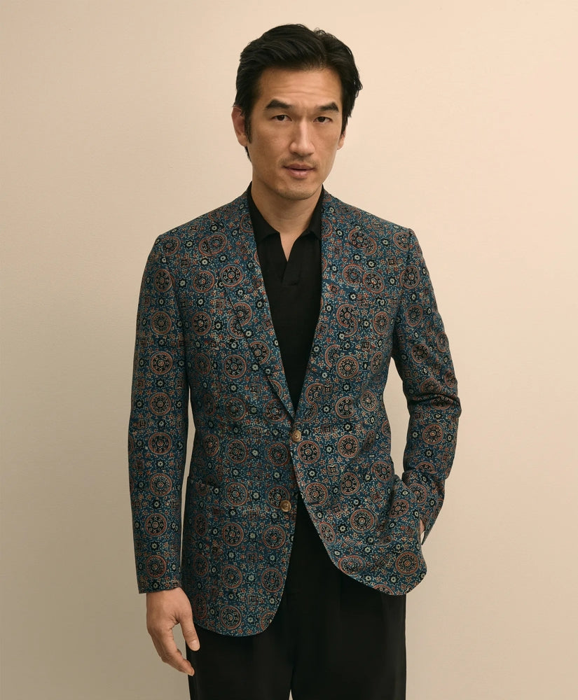 Classic Fit Cotton Medallion Mosaic Sport Coat / Brooks Brothers Men