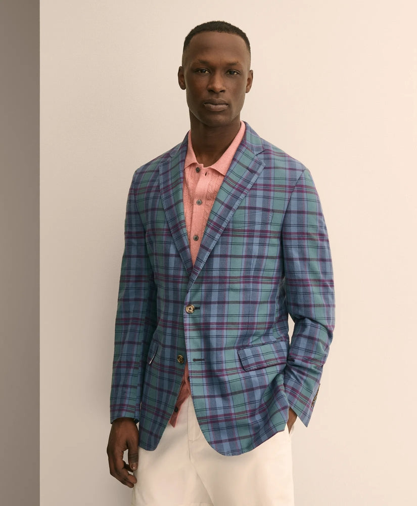 Classic Fit Cotton Madras Sport Coat / Brooks Brothers Men