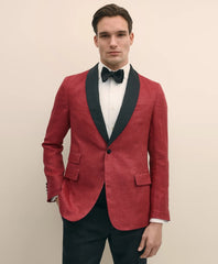 Classic Fit Linen Herringbone Dinner Jacket / Brooks Brothers Sale