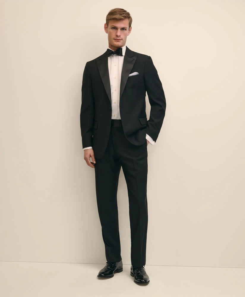 Classic Fit Merino Wool Twill 1818 Tuxedo Pants / Brooks Brothers Men