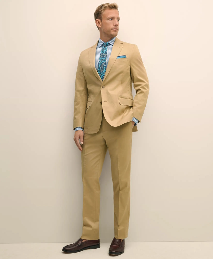 Classic Fit Stretch Cotton Twill Suit Pants / Brooks Brothers Tailored