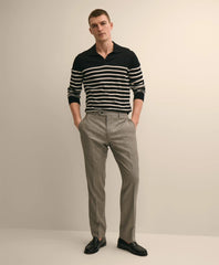 Classic Fit Wool Blend Plain Front 1818 Trousers / Brooks Brothers Men