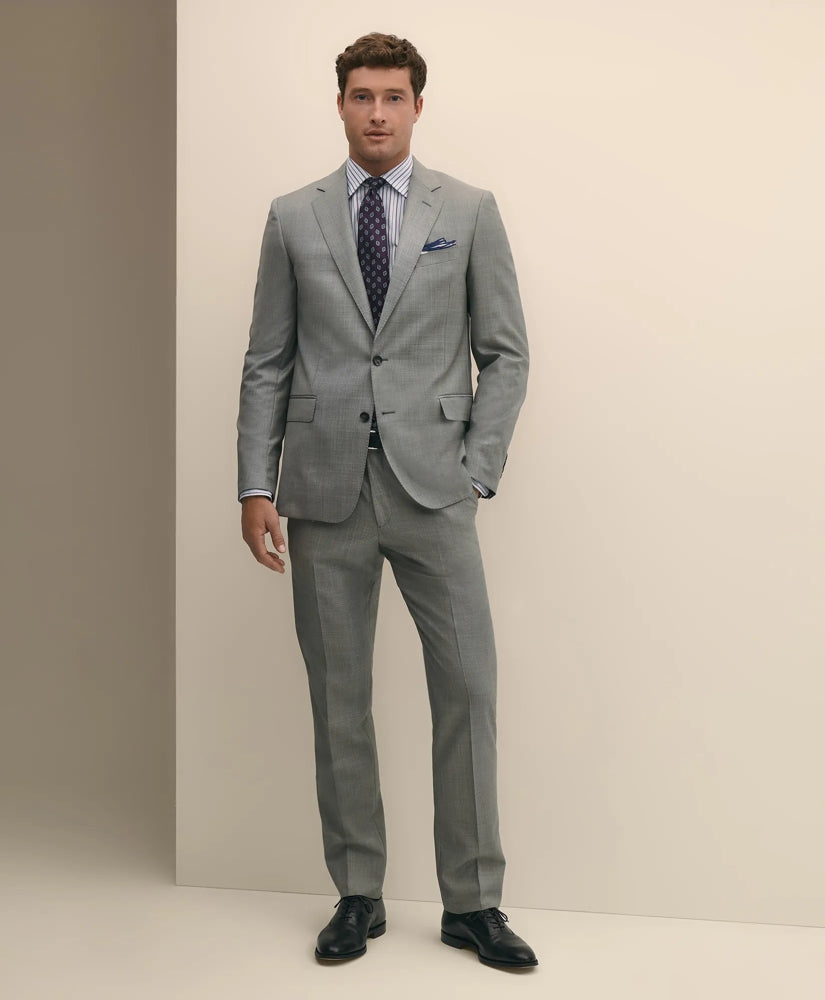 Classic Fit Wool Sharkskin 1818 Suit / Brooks Brothers Tailored