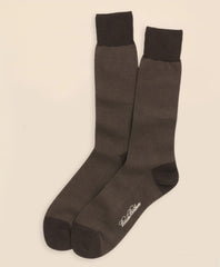 Cotton Bird's Eye Crew Socks / Brooks Brothers Men