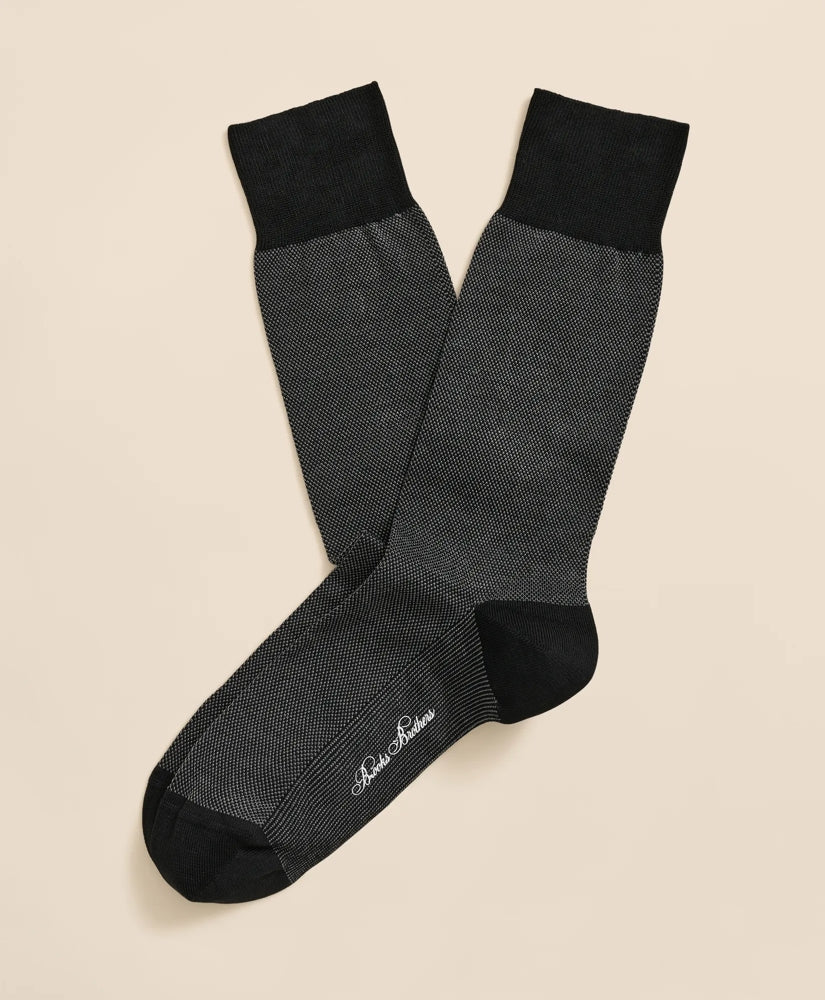 Cotton-Blend Birdseye Socks / Brooks Brothers Men