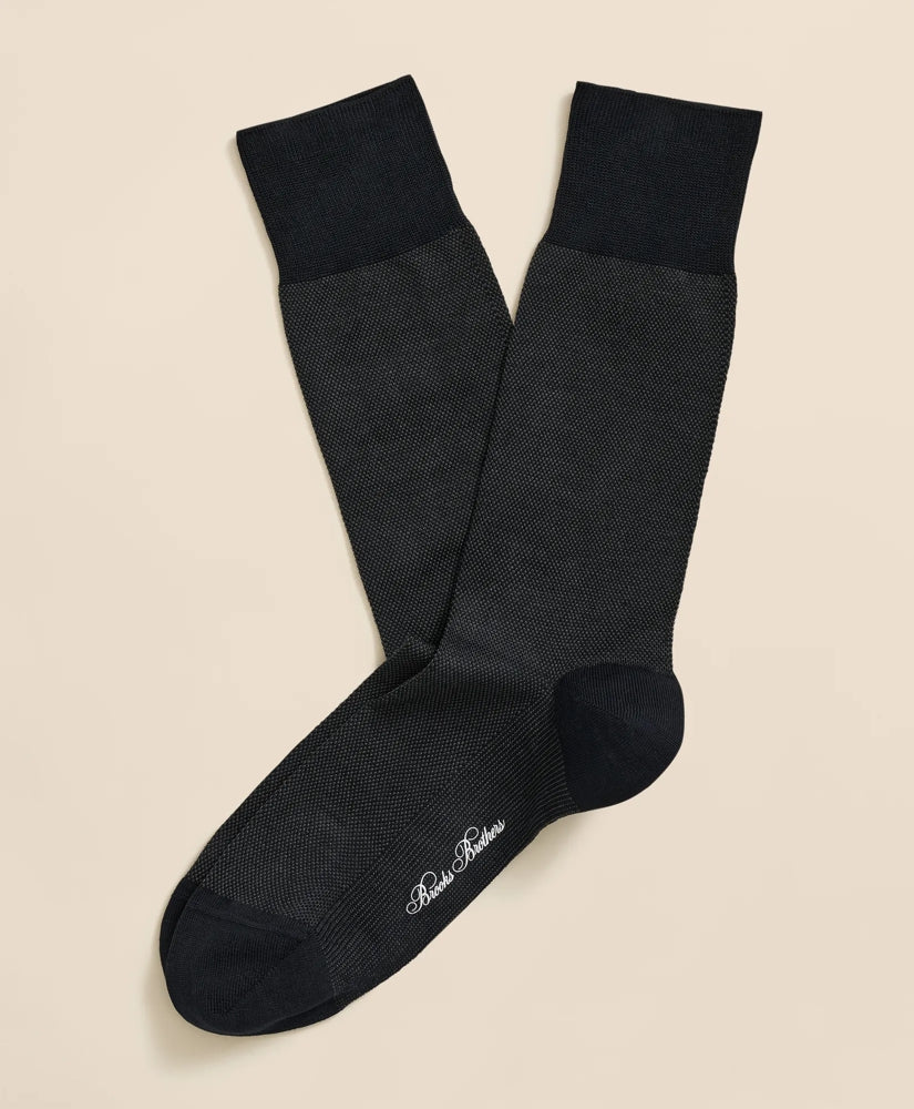 Cotton-Blend Birdseye Socks / Brooks Brothers Men