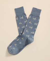 Cotton-Blend Dalmatian Socks / Brooks Brothers Men