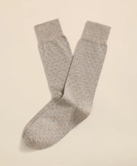 Cotton-Blend Mini-Dot Socks / Brooks Brothers Men
