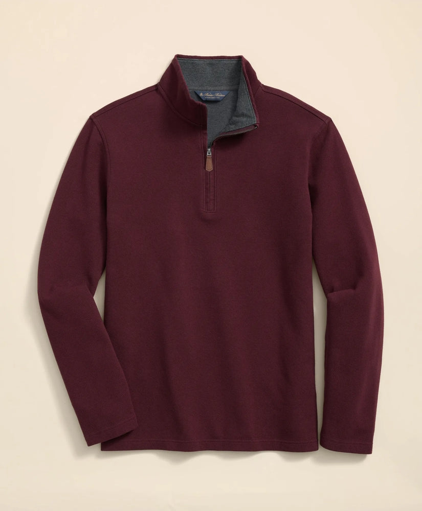 Cotton Blend Pique Quarter-Zip / Brooks Brothers Sale