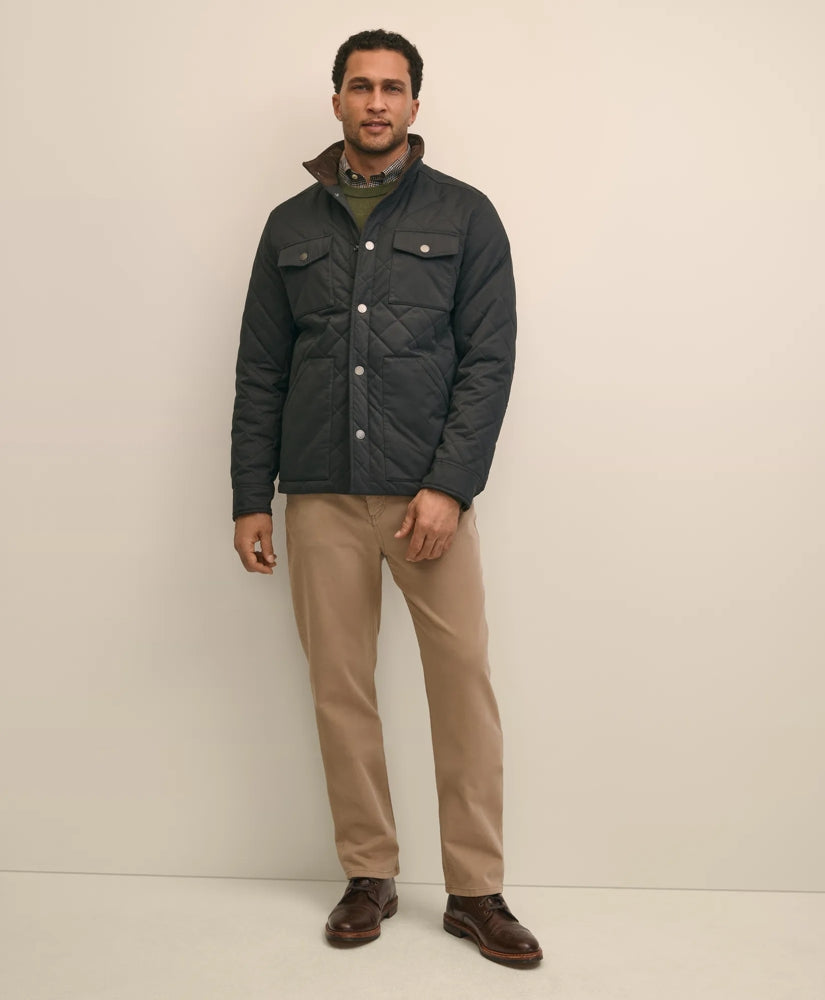 Big & Tall Cotton Blend Quilted Shirt Jacket / Brooks Brothers Sale