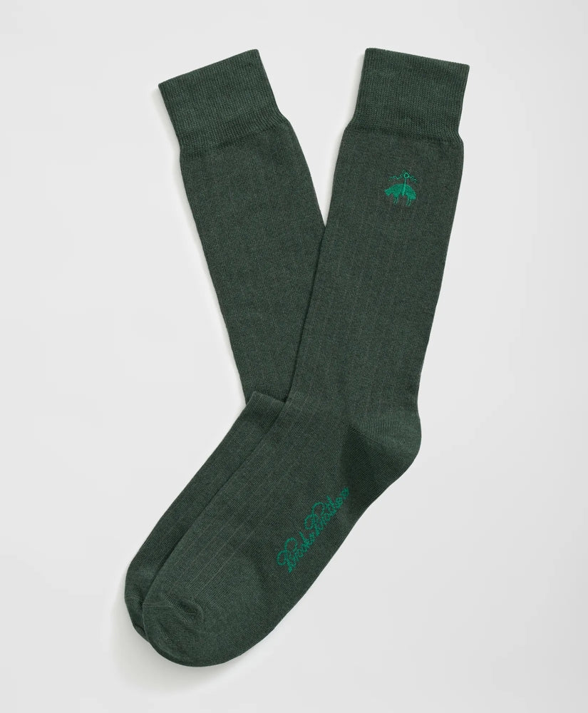 Cotton Blend Ribbed Socks / Brooks Brothers Men
