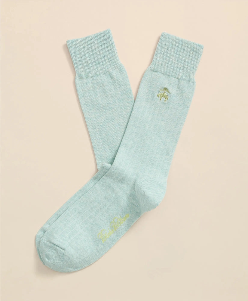 Cotton Blend Ribbed Socks / Brooks Brothers Men