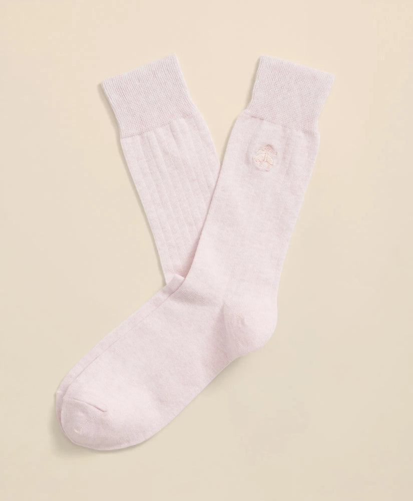 Cotton Blend Ribbed Socks / Brooks Brothers Men