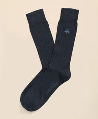 Cotton Blend Ribbed Socks / Brooks Brothers Men