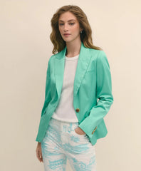 Cotton Blend Sateen Single-Button Peak Lapel Jacket / Brooks Brothers Sale