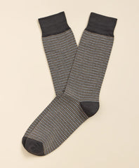 Cotton-Blend Stripe Socks / Brooks Brothers Men