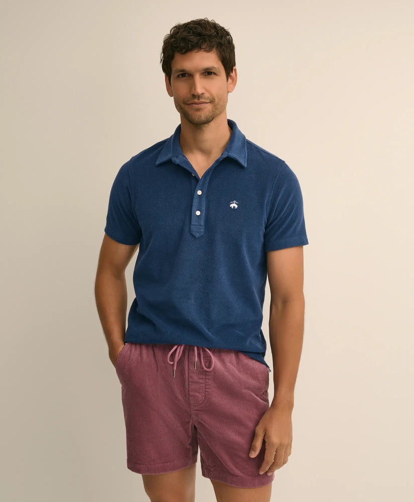 Cotton Blend Terry Cloth Polo Shirt / Brooks Brothers Men