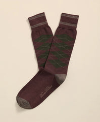 Cotton-Blend Tipped Argyle Socks / Brooks Brothers Men