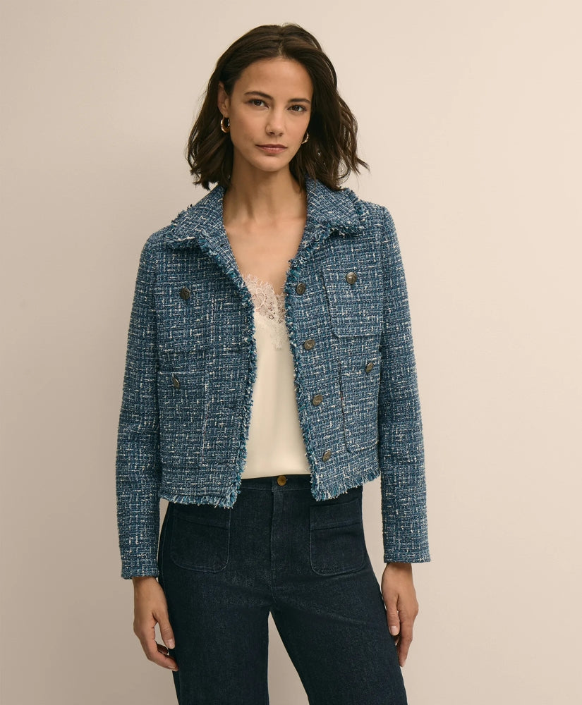 Cotton Blend Tweed Jacket / Brooks Brothers Sale
