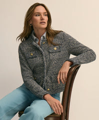 Cotton Blend Tweed Jacket / Brooks Brothers Women