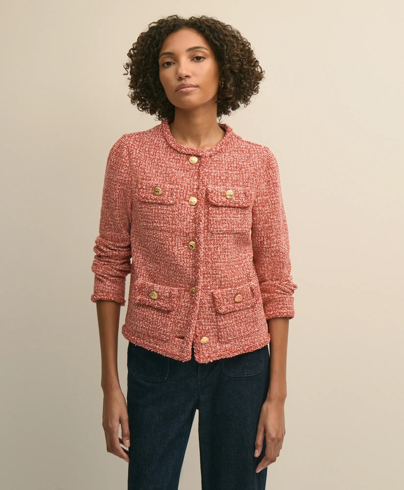 Cotton Blend Tweed Jacket / Brooks Brothers Women